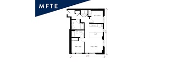 A floor plan of a property with the label MFTE on the top left corner.