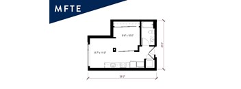 A floor plan drawing for a property with the label MFTE.