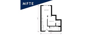 A floor plan of a building with the label MFTE on the top left corner.