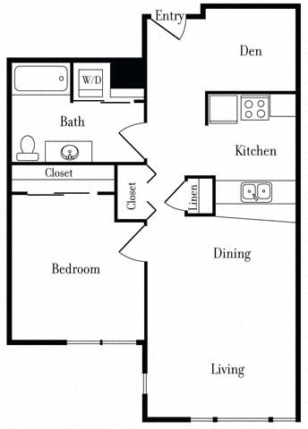 507 One-Bed + Den B