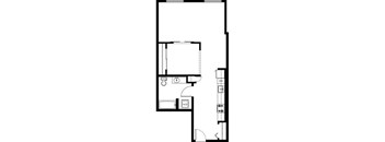 A floor plan of a room with a toilet, sink, and a closet.