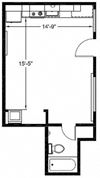 Studio 1 Bath
