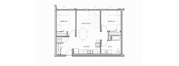 bedroom floor plan an in 2d