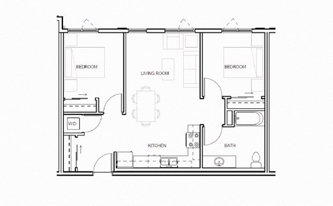 bedroom floor plan an in 2d