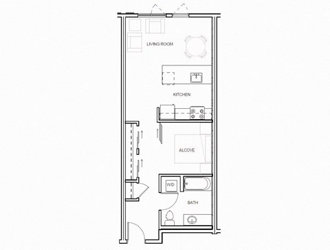 a floor plan of a small apartment