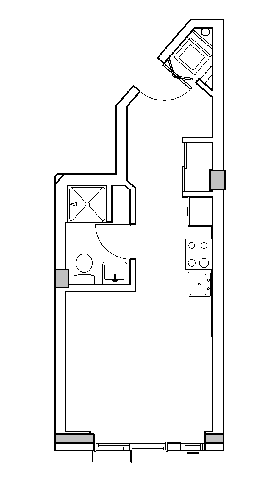 floor plan of the small apartment