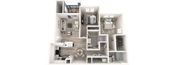 a 2 bedroom192 sq ft floor plan