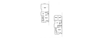 the floor plans for the two story house include a garage and a porch