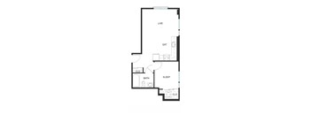 A floor plan of a house with labeled rooms including a living room, dining room, kitchen, bedrooms, and bathrooms.