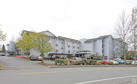 the building where the hotel is located is shown