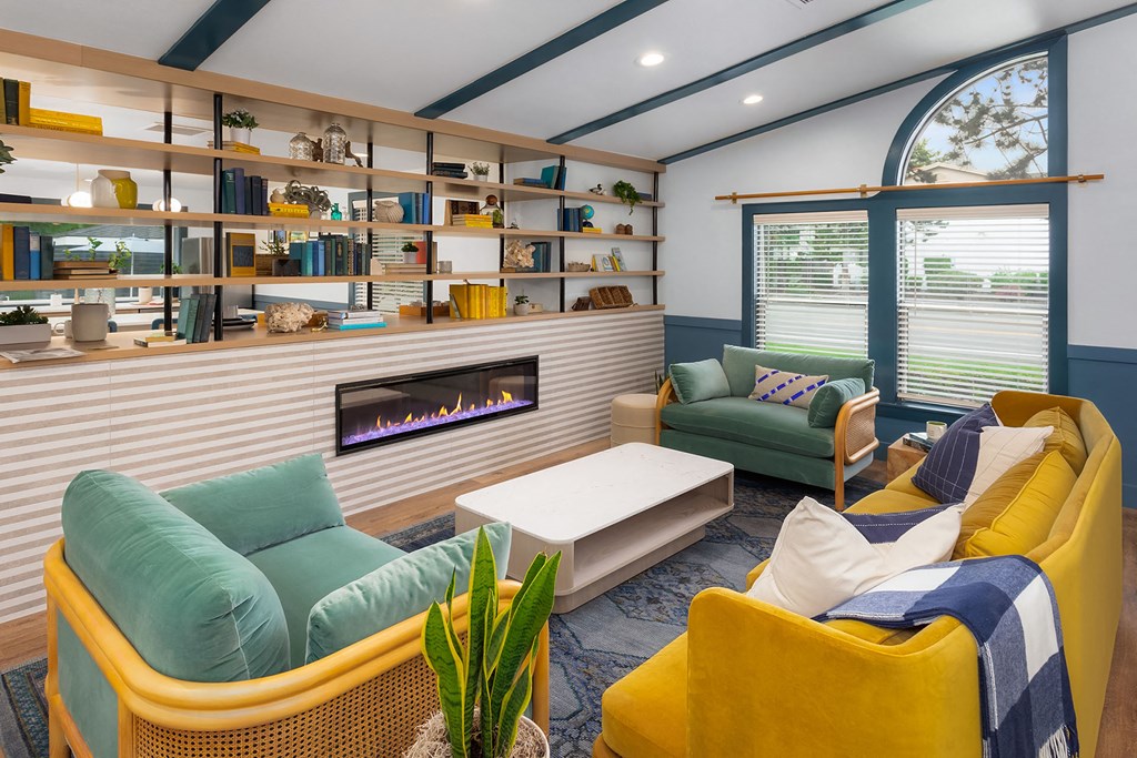 the preserve at ballantyne commons living room with furniture and a fireplace