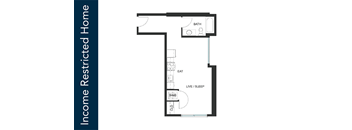 A floor plan of an Income Restricted Home.