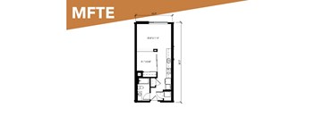 A floor plan of a building with the title MFTE at the top.