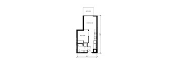 A black and white drawing of a floor plan of a house.