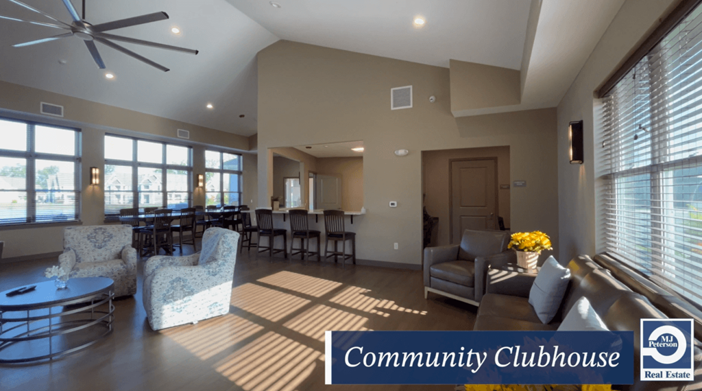 a community clubhouse with a living room and dining room
