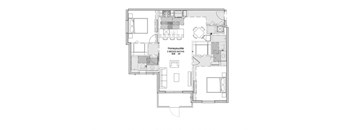 floor plan of the first floor of the house