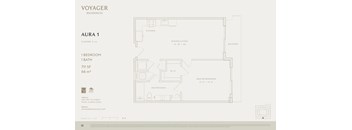A floor plan for a Voyager Residences property named Aura 1.