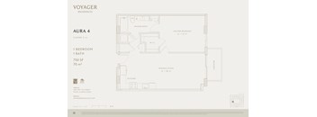 A floor plan for a residence named AURA 4 by Voyager Residences.