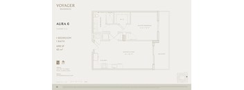 A floor plan for a Voyager Residences aura 6 apartment.