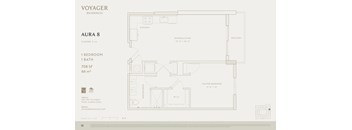 A floor plan for a Voyager Residence named Aura 8.