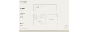 A floor plan for a Voyager Residences property named Aura 1.