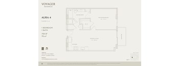 A floor plan for a Voyager Residences aura 4 unit.