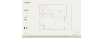 A floor plan for a Voyager Residences aura 6 unit.