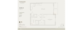 A floor plan for a Voyager Residences aura 8 apartment.