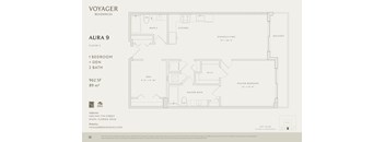 A floor plan for Voyager Residences showing the layout of Aura 9.