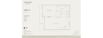 A floor plan for a Voyager Residences aura 13 unit.