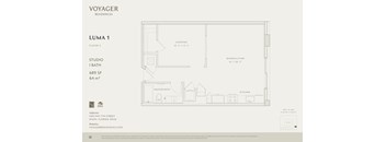 A floor plan for a residence by Voyager Residences.