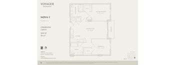 A floor plan for Voyager Residences in Miami, Florida is displayed.
