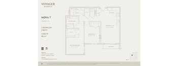 A floor plan for Voyager Residences showing the layout of the Nova 7 apartment.