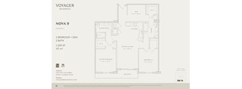 A floor plan for a Voyager Residences property named Nova 9.