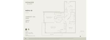 A floor plan for a Voyager Residences property named Nova 10.