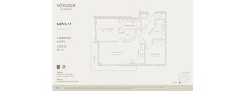 A floor plan for Voyager Residences showing the layout of the Nova 11 apartment.