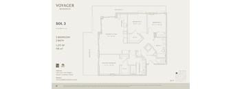 A floor plan for a Voyager Residences property named SOL 3.