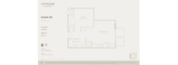 A floor plan for a Voyager Residences property named Luma S3.