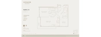 A floor plan for a Voyager Residences property named NOVA 11.