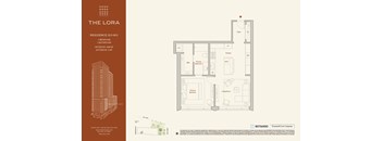 A floor plan for a residence at 301-901 showing a 1 bathroom, 943 square feet interior, and 65 square feet exterior.