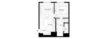 A black and white image of a floor plan for a house.