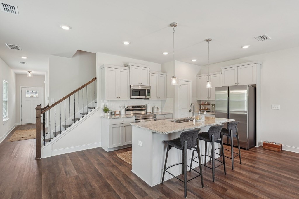 A refined living area offering a graceful view of the home’s living and dining space