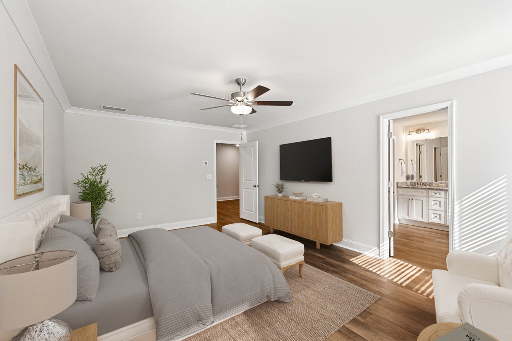 Spacious primary bedroom