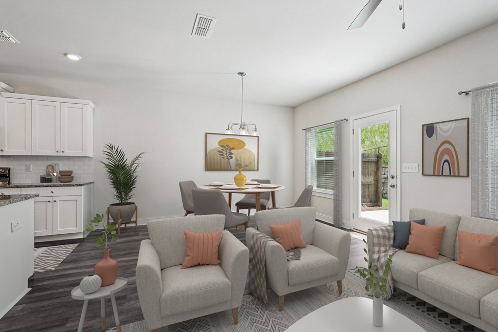 Refined living area with graceful views throughout the home.