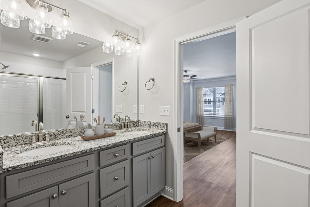 Another view of the primary bathroom.