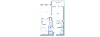 A blueprint of a house layout with labeled rooms.