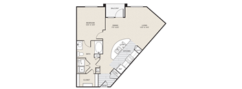 a floor plan of a two story house with a bedroom and a living room
