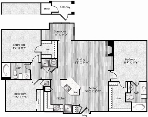 Three Bedroom, Two Bathroom Apartment In Irving, TX