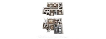 a floor plan of a house with a bedroom and a living room