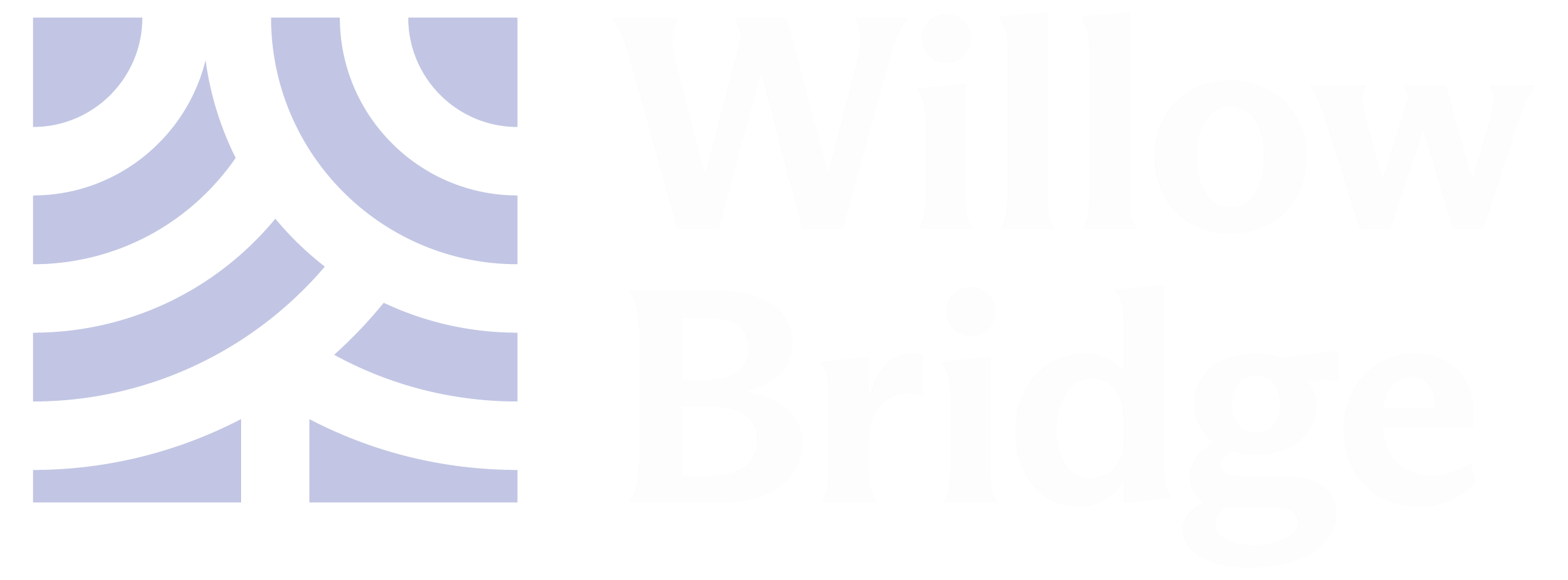 A logo with the words "Willow Bridge" in white text on a green background.